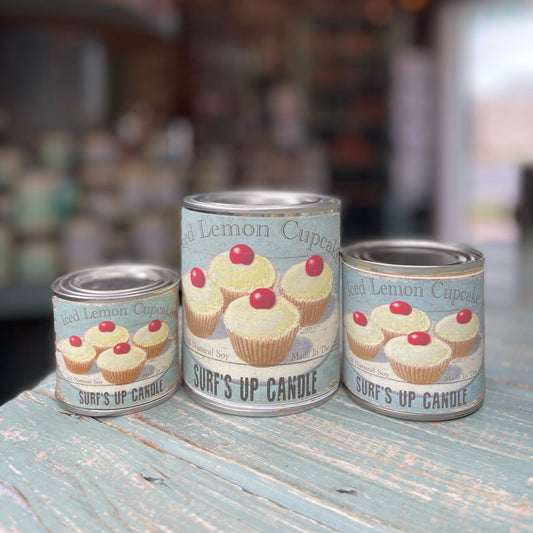 Iced Lemon Cupcake Paint Can Candle- Vintage Collection