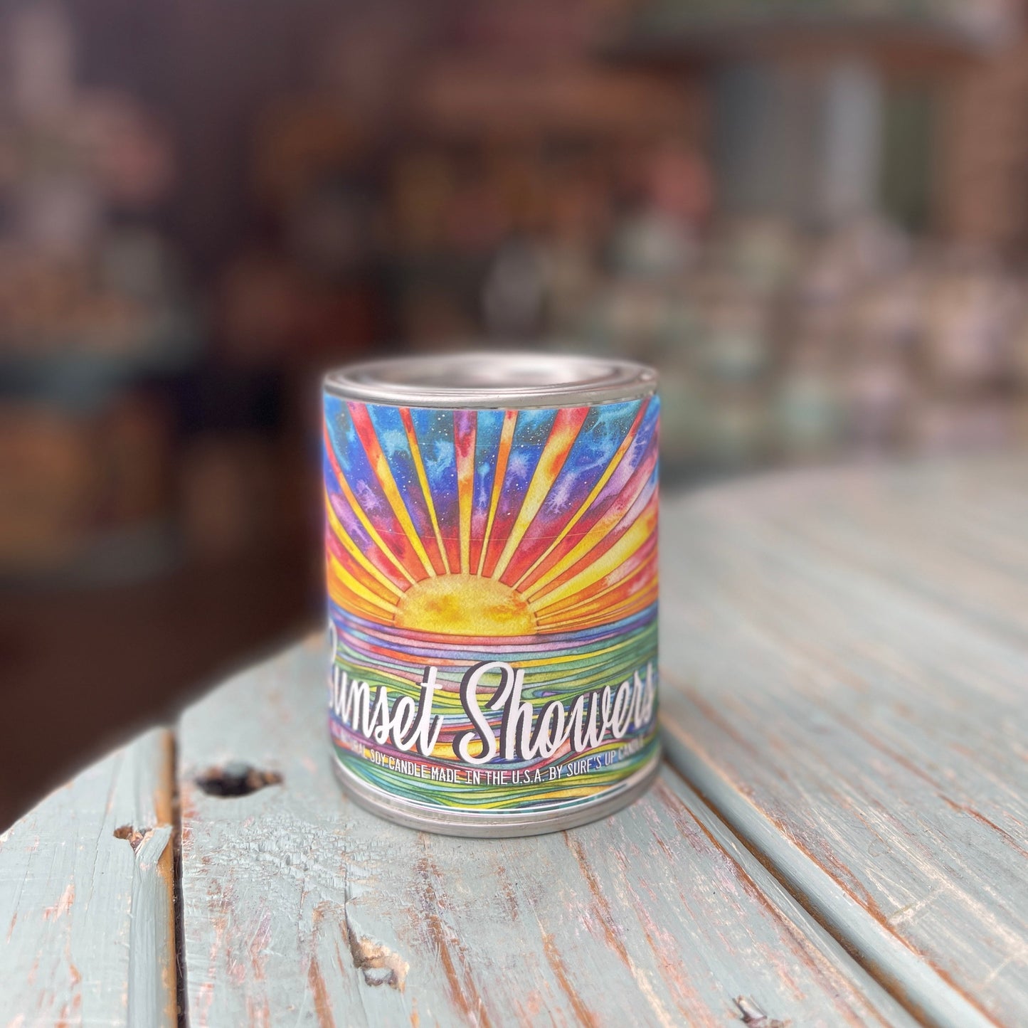 Sunset Showers Paint Can Candle - Vintage Collection