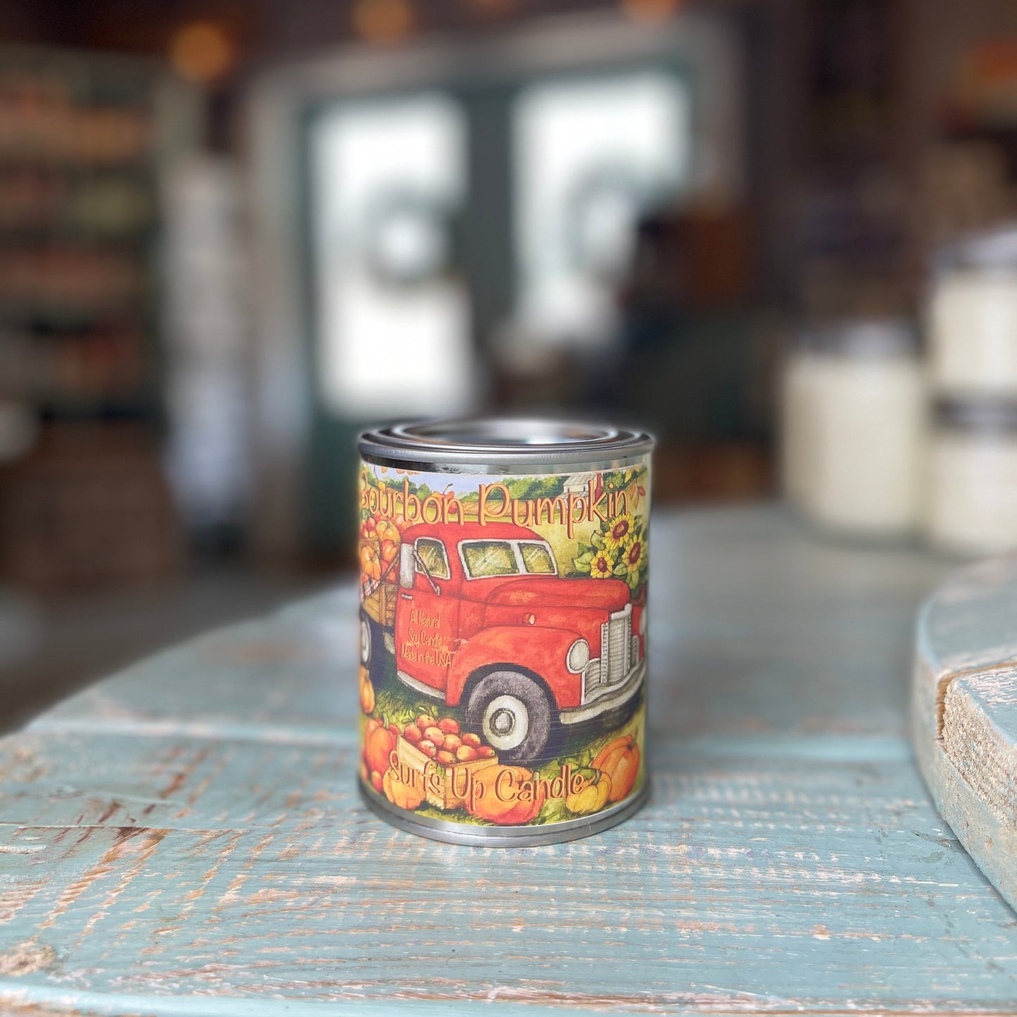 Bourbon Pumpkin Paint Can Candle - Vintage Collection