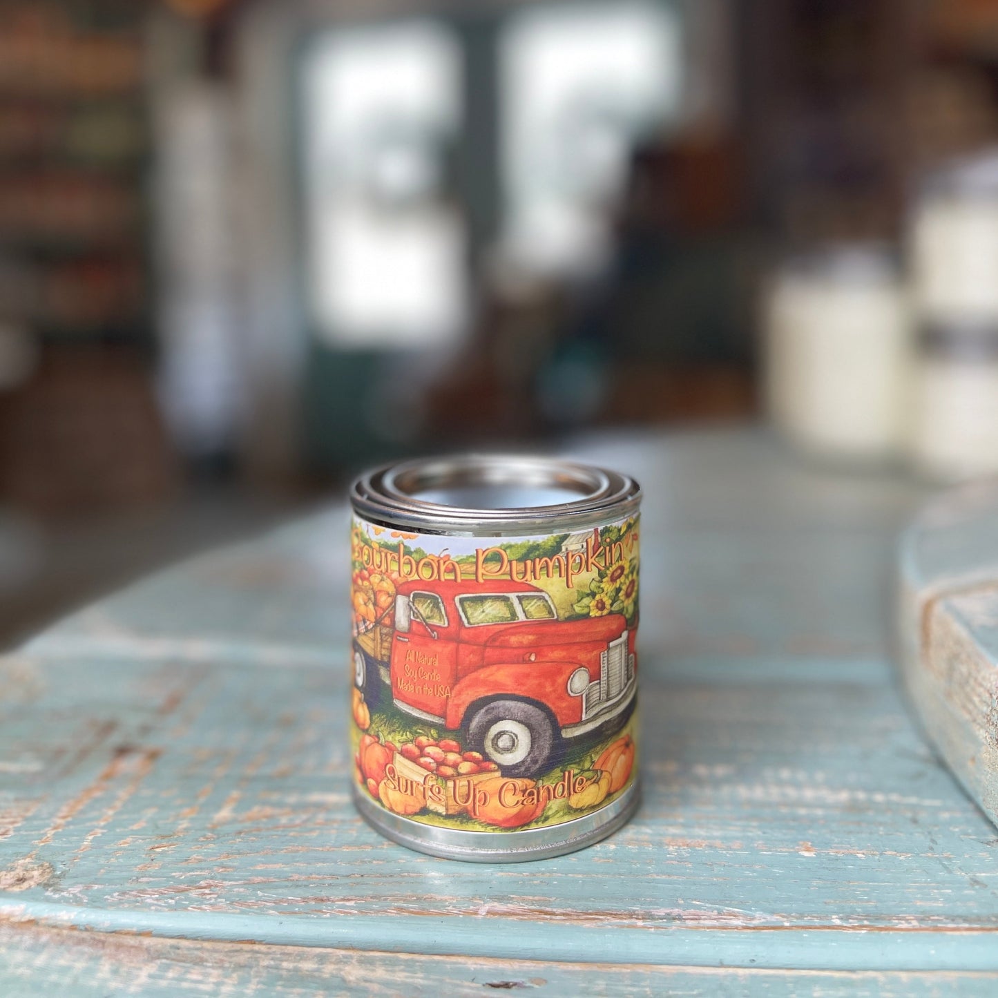 Bourbon Pumpkin Paint Can Candle - Vintage Collection