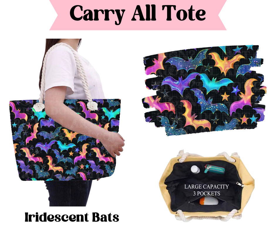 Preorder! Closes 3/31. ETA June. Iridescent Bats Carry All Tote