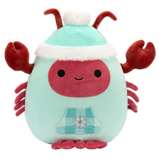 Squishmallows Lorono the Lobster Wearing Winter Outfit 12" Select Series Stuffed Plush