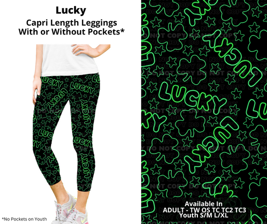 Preorder! Closes 12/11. ETA Feb. Lucky Capri Leggings w/wo Pockets