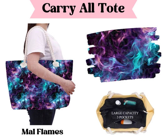 Preorder! Closes 3/31. ETA June. Mal Flames Carry All Tote