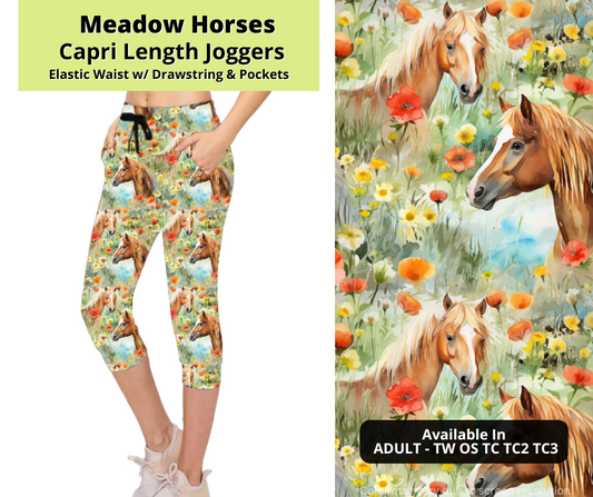 Preorder! Closes 3/24. ETA June. Meadow Horses Jogger Capri