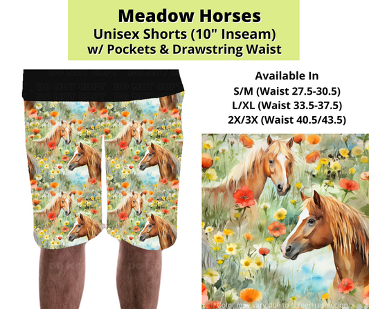 Preorder! Closes 3/24. ETA June. Meadow Horses Unisex Shorts