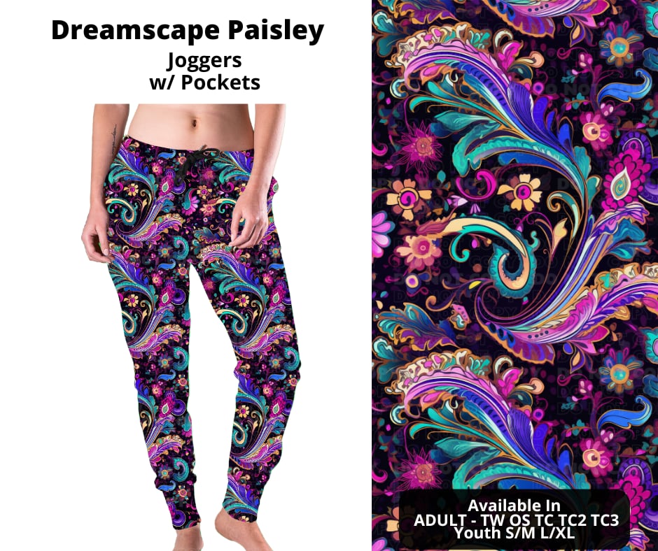 Preorder! Closes 10/31. ETA Jan. Dreamscape Paisley Joggers