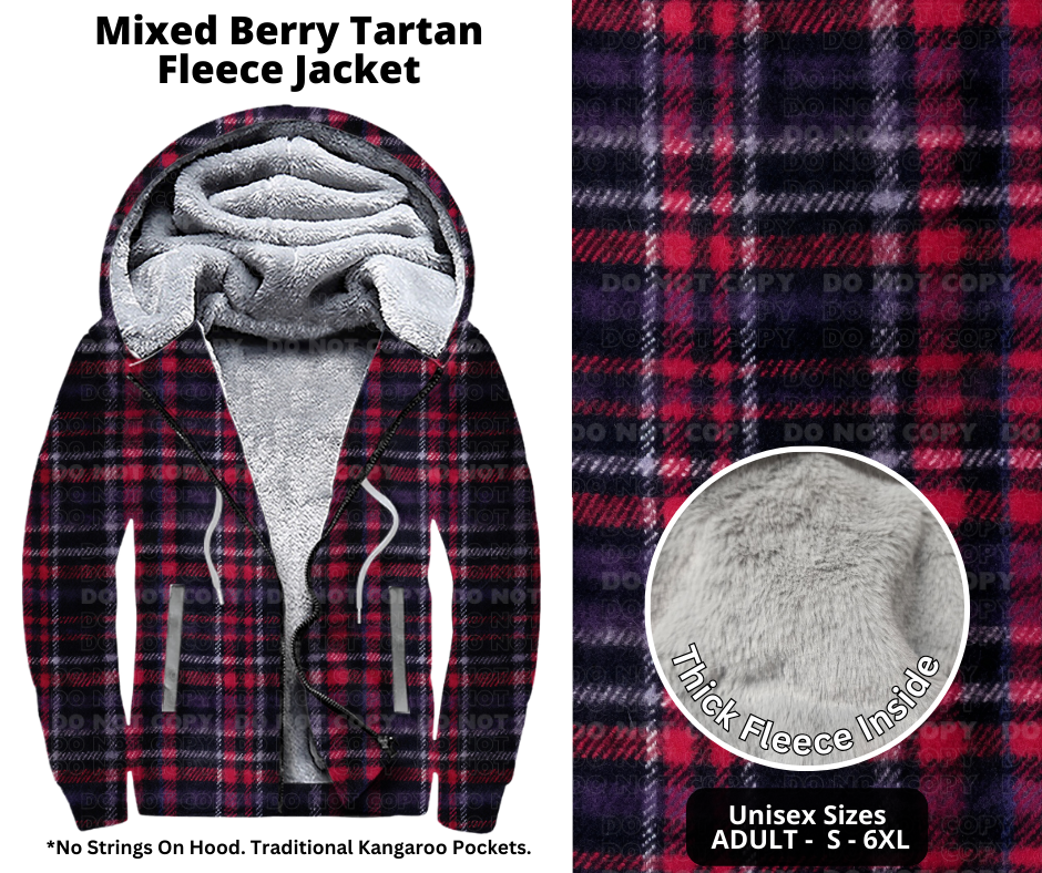 Preorder! Closes 10/21. ETA Jan. Mixed Berry Tartan Jackets