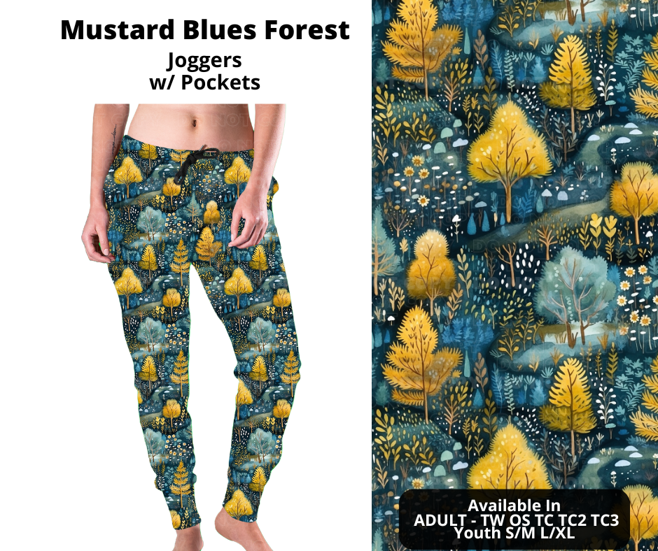 Preorder! Closes 11/11. ETA Jan. Mustard Blues Forest Glass Joggers