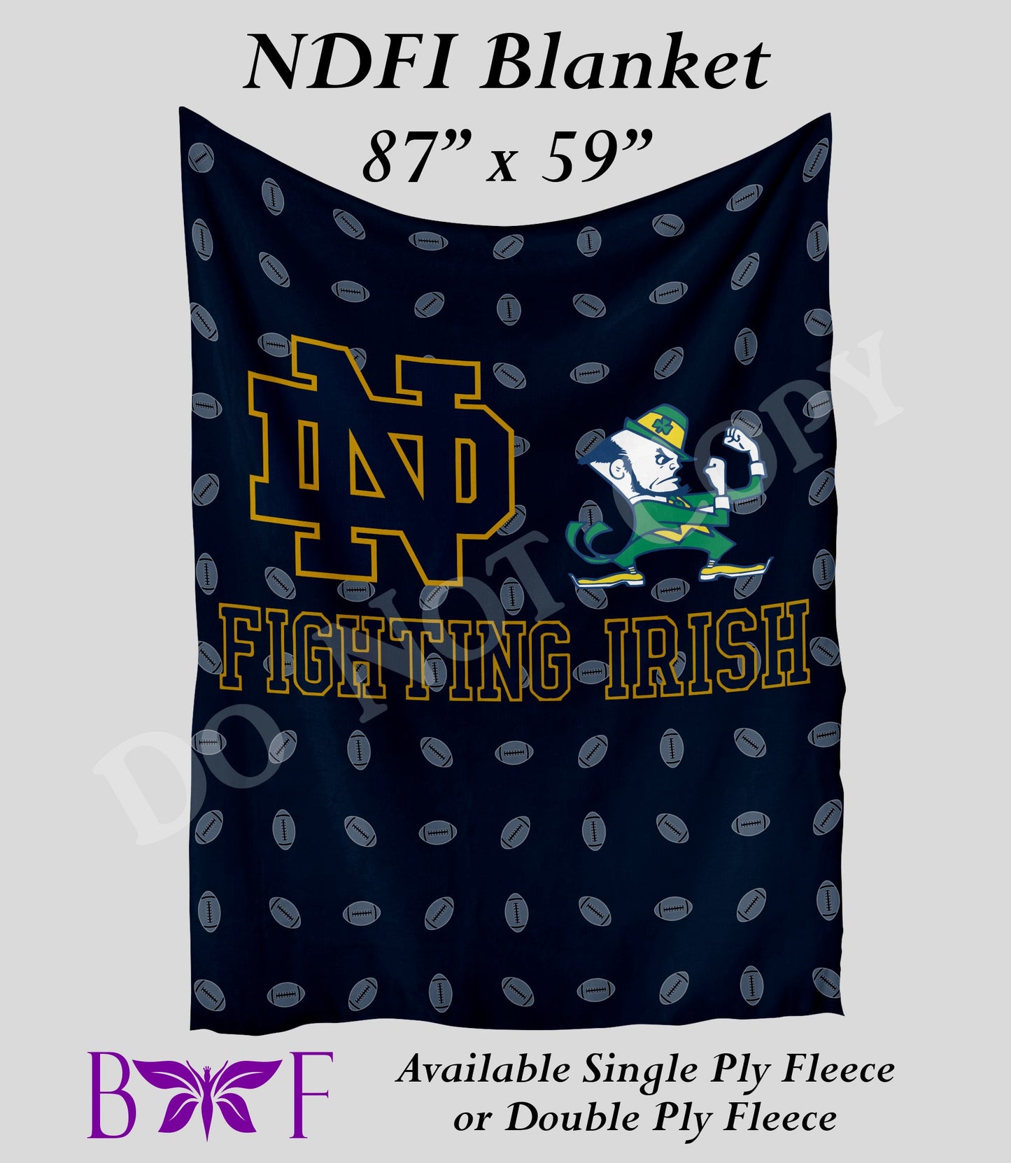 Fighting Irish 59"x87" soft oversized blanket