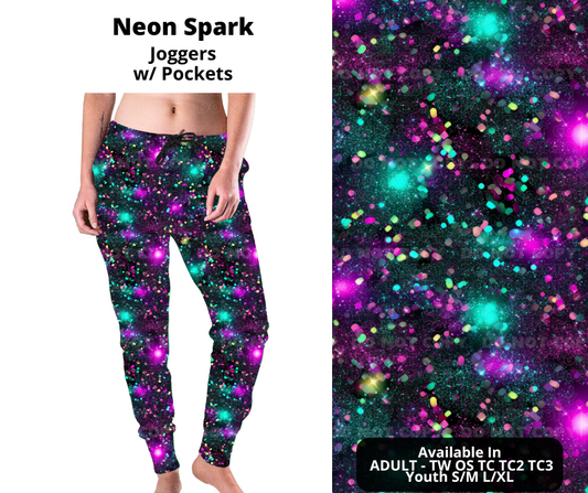 Preorder! Closes 10/31. ETA Jan. Neon Spark Joggers