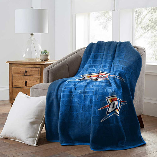 Oklahoma City Thunder Street Raschel Throw Blanket 60" x 80"