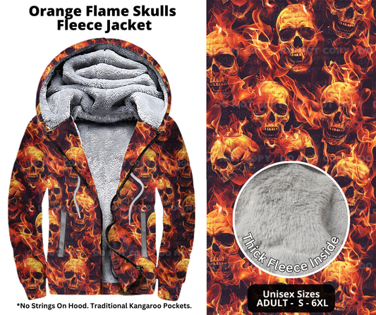 Preorder! Closes 10/21. ETA Jan. Orange Flame Skulls Jackets