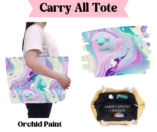 Preorder! Closes 3/31. ETA June. Orchid Paint Carry All Tote