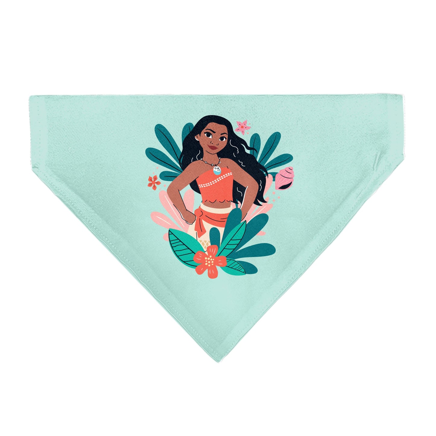 Pet Bandana - Moana Standing Pose and Plants Greens