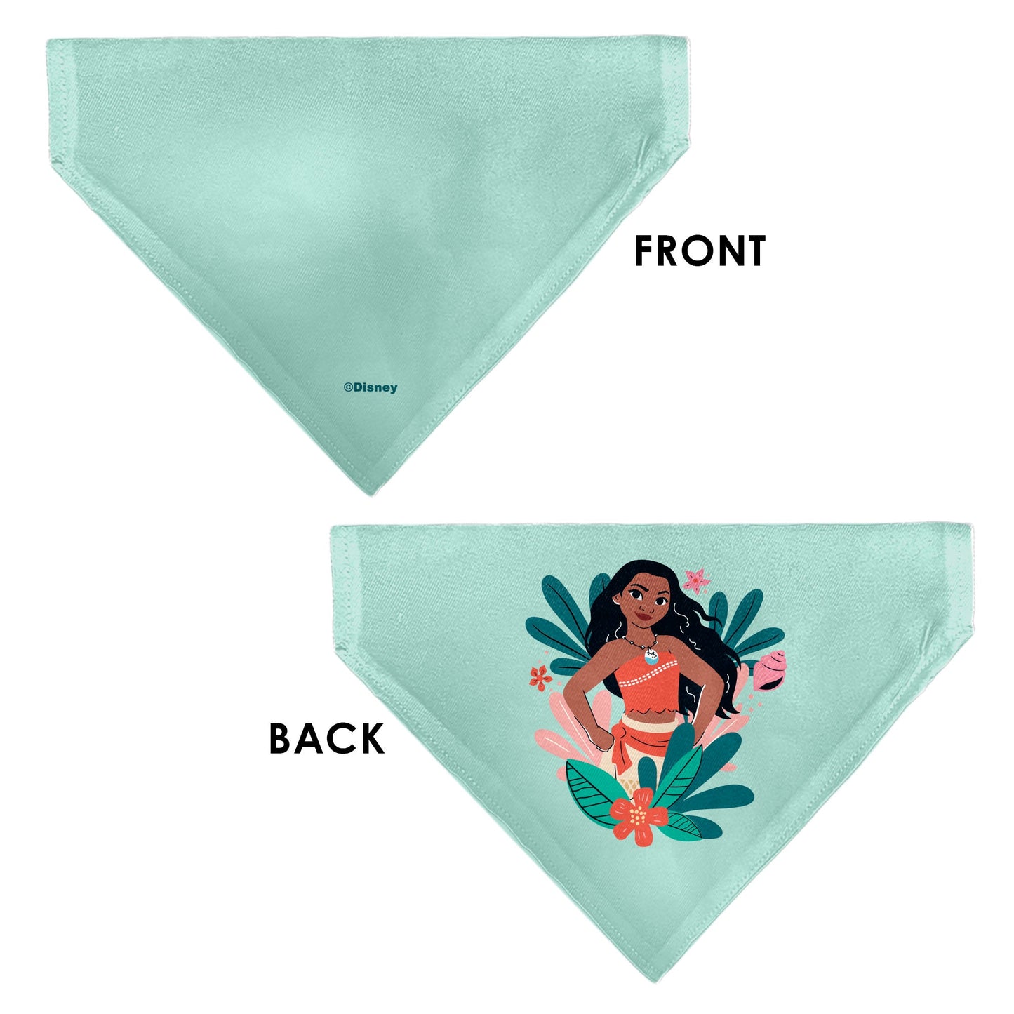 Pet Bandana - Moana Standing Pose and Plants Greens