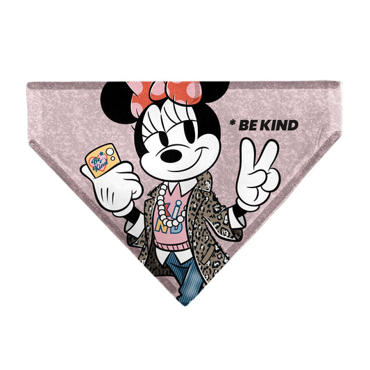 Pet Bandana - Minnie Mouse BE KIND Peace Pose Pinks