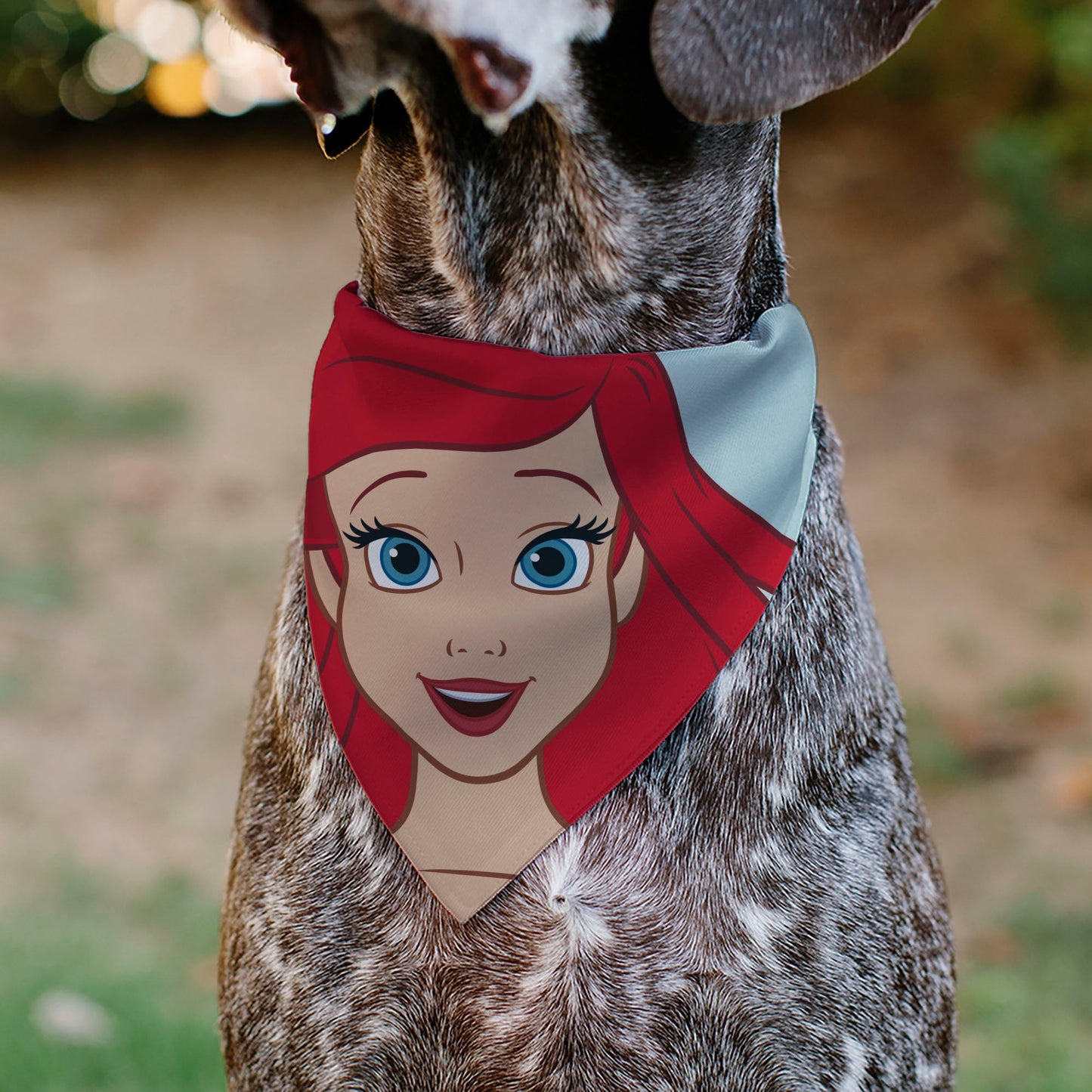 Pet Bandana - The Little Mermaid Ariel Face Close-Up Light Blue