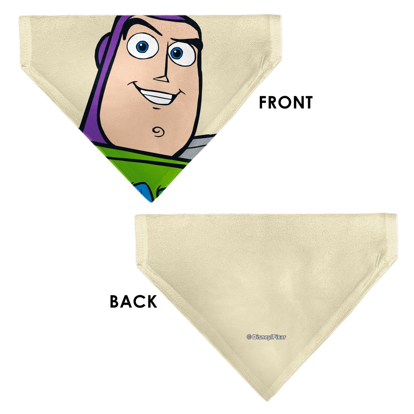 Pet Bandana - Toy Story Buzz Lightyear Face Close-Up Beige