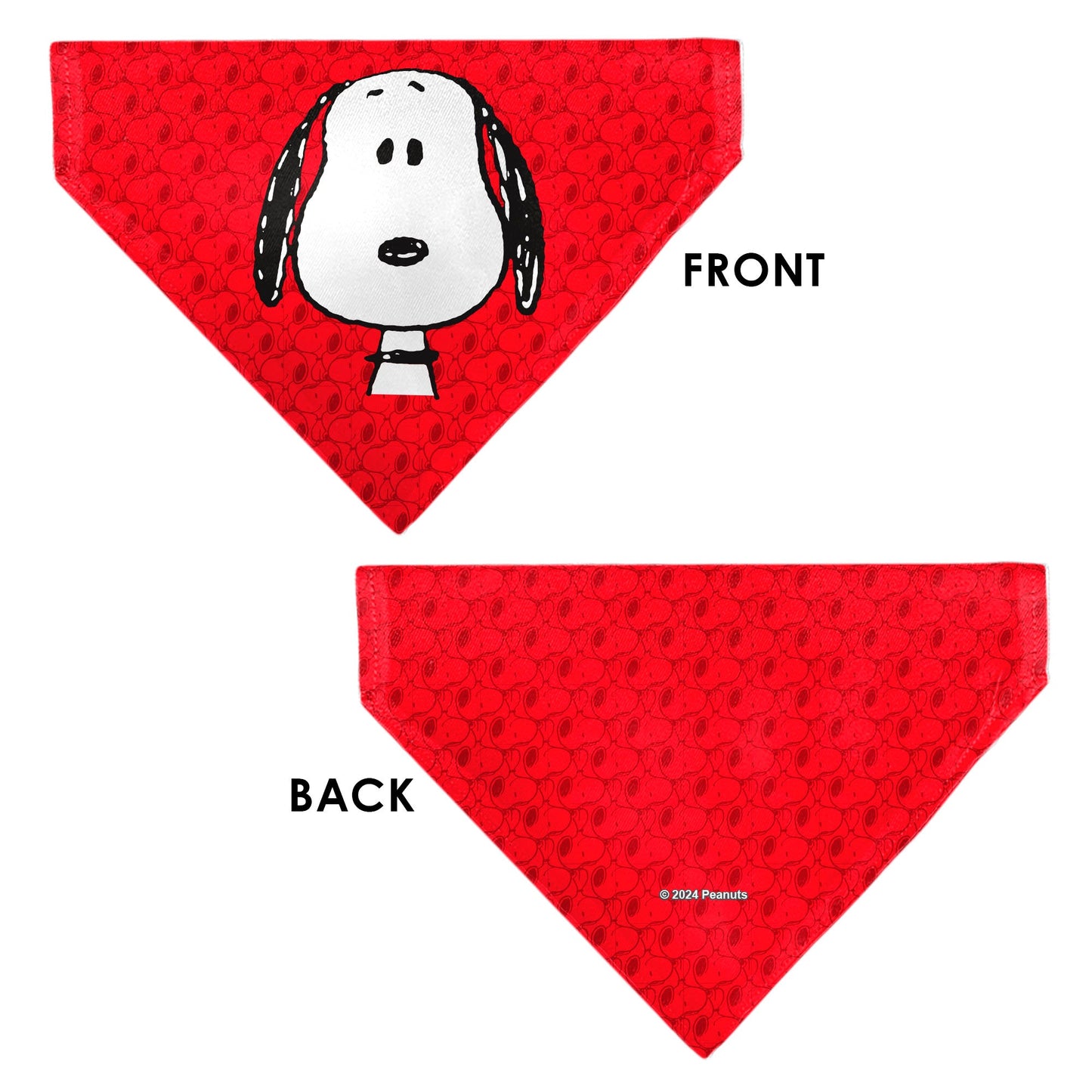 Pet Bandana - Peanuts Snoopy Face and Profile Pose Reds