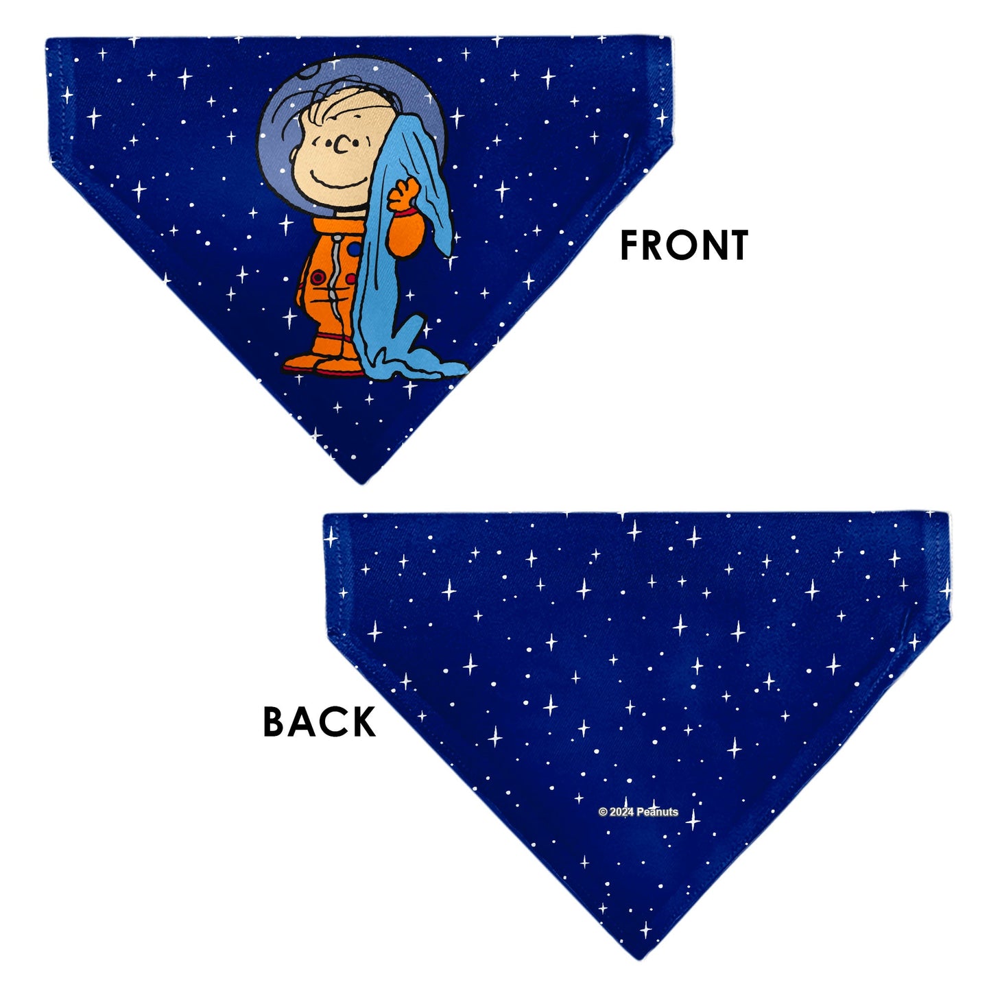 Pet Bandana - Peanuts Astronaut Linus Security Blanket Space Pose Blue