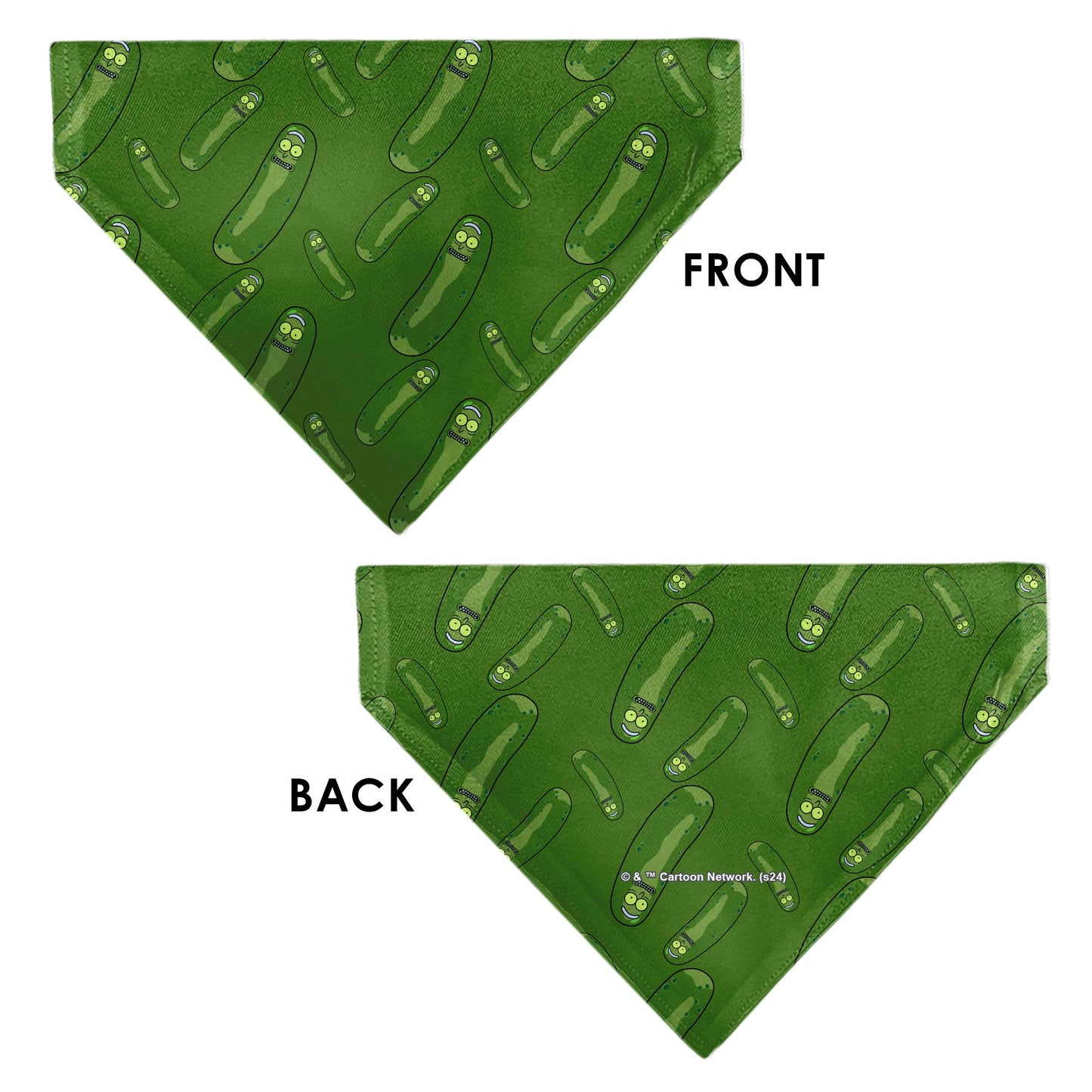 Pet Bandana - Rick and Morty Pickle Rick Pose Scattered Greens