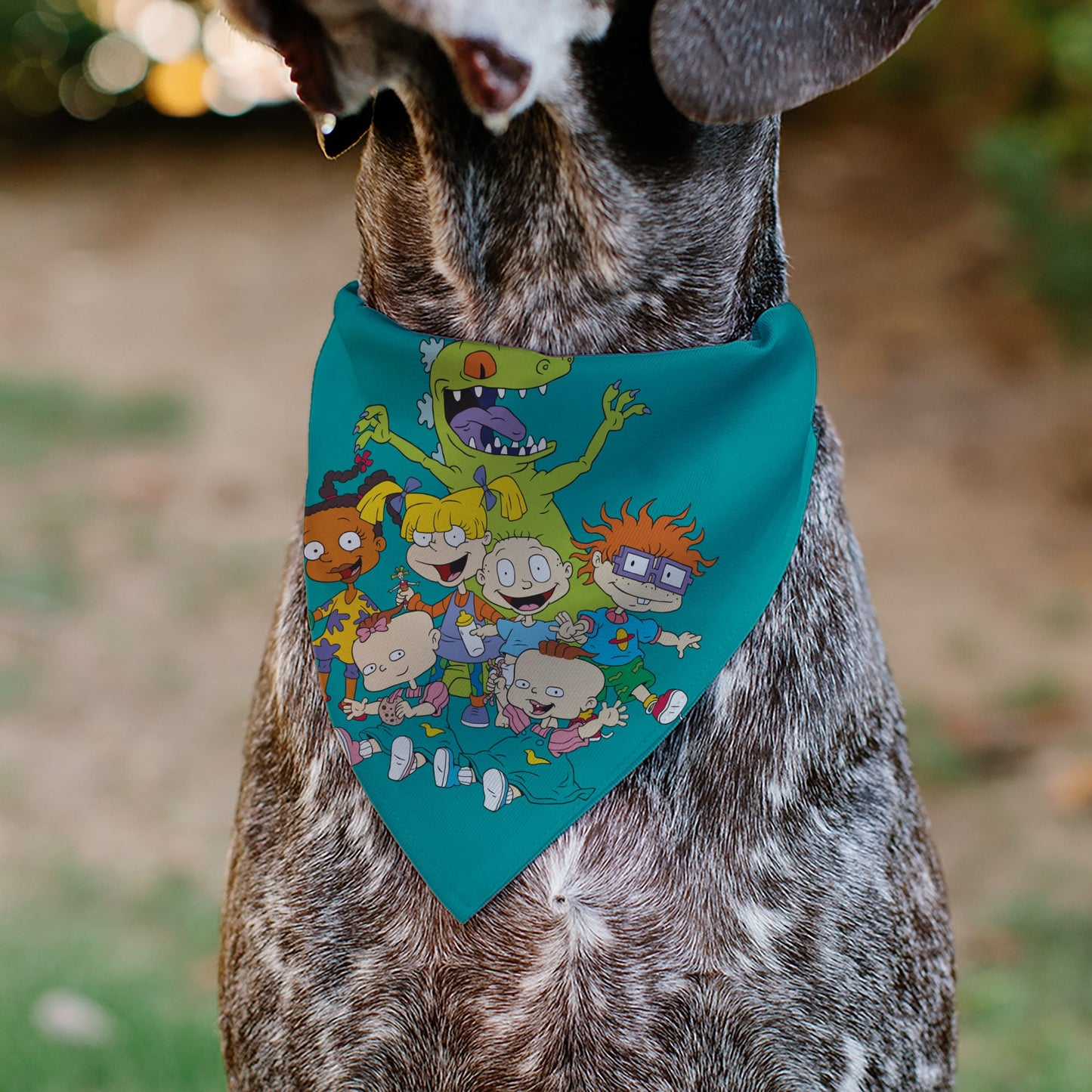 Pet Bandana - Rugrats Kids Group Pose and Title Logo Blue