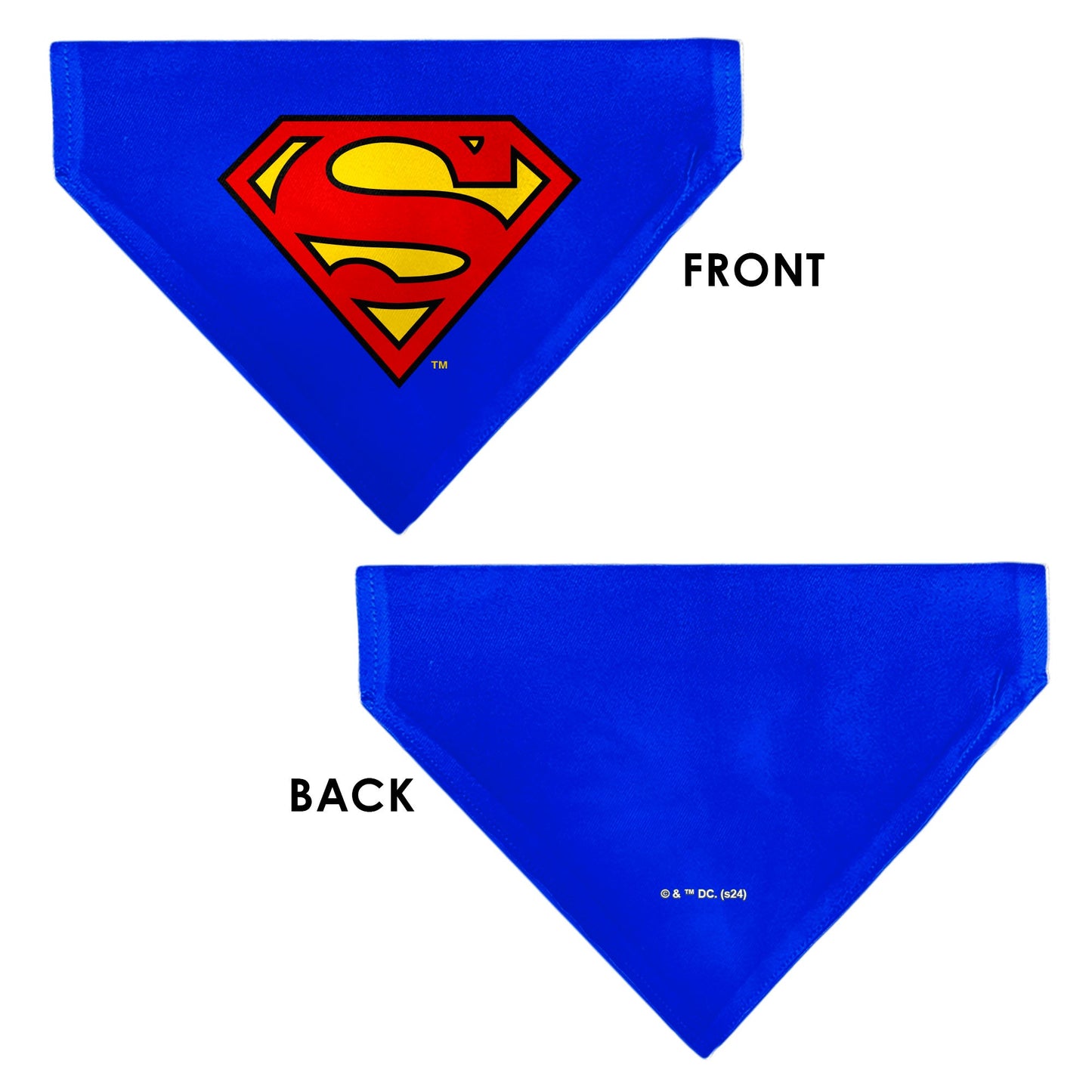 Pet Bandana - Superman Shield Logo Blue/Red/Yellow