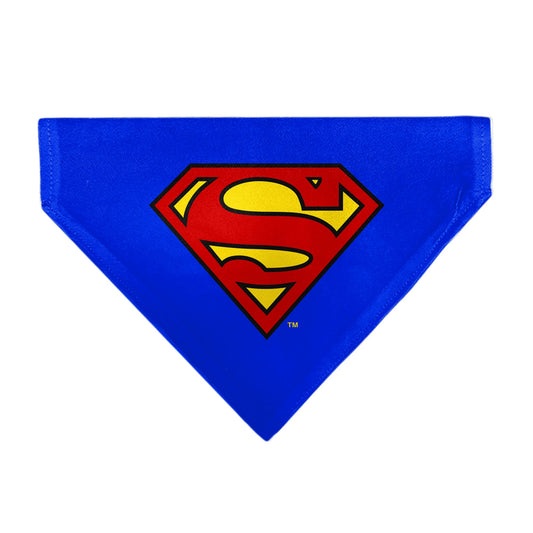 Pet Bandana - Superman Shield Logo Blue/Red/Yellow