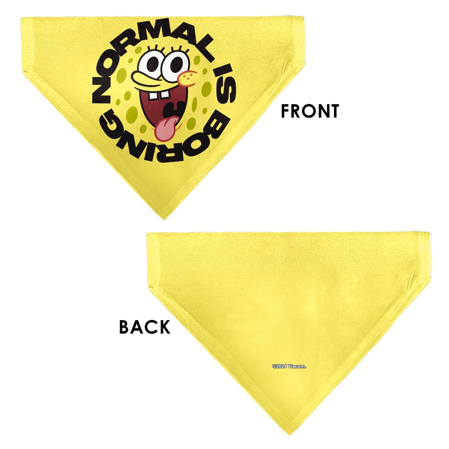 Pet Bandana - SpongeBob SquarePants NORMAL IS BORING Pose Yellows