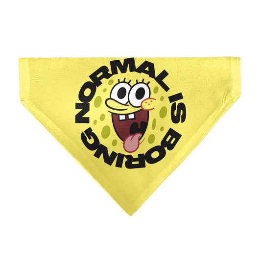 Pet Bandana - SpongeBob SquarePants NORMAL IS BORING Pose Yellows