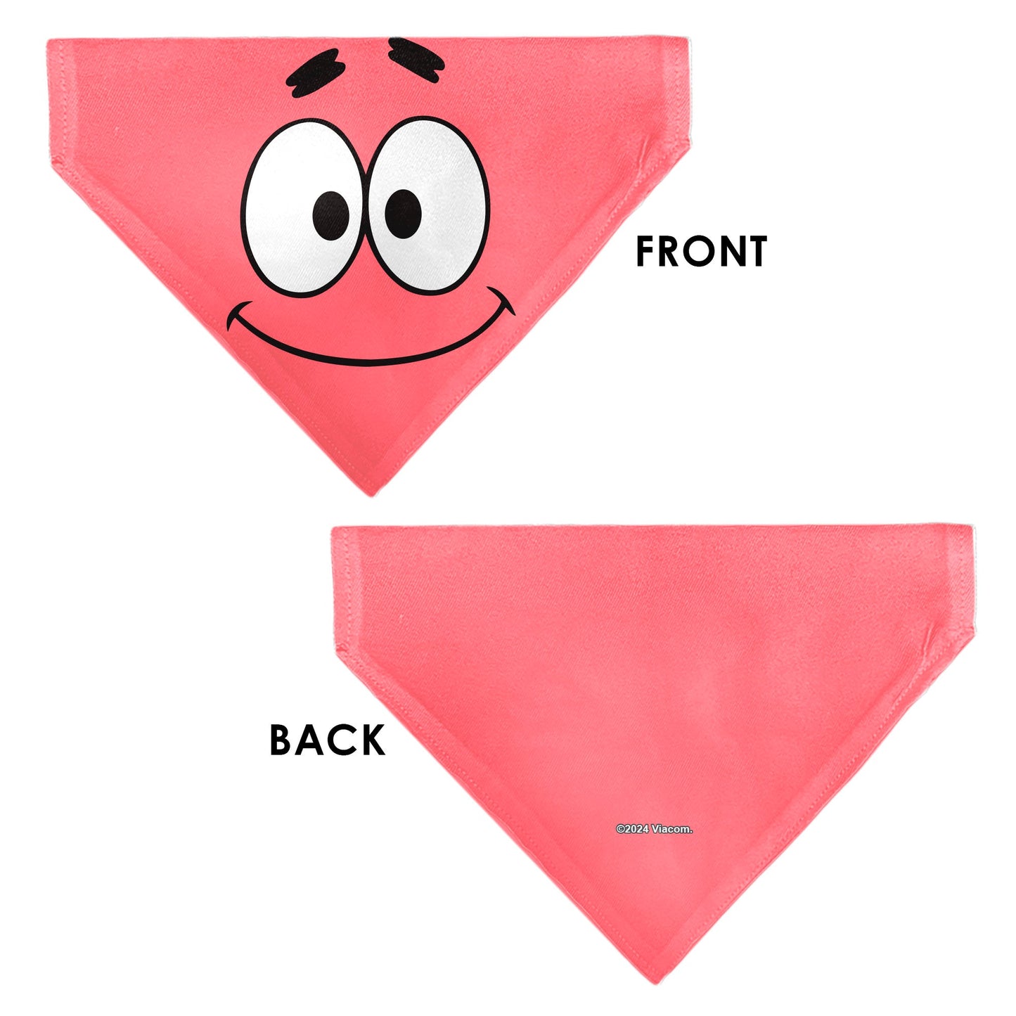 Pet Bandana - SpongeBob SquarePants Patrick Star Face Close-Up Pink