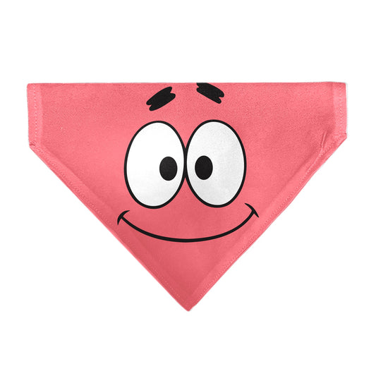 Pet Bandana - SpongeBob SquarePants Patrick Star Face Close-Up Pink