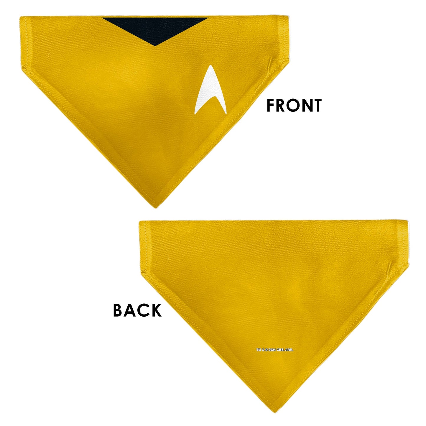 Pet Bandana - Star Trek Original Series Golden Yellow Uniform Print