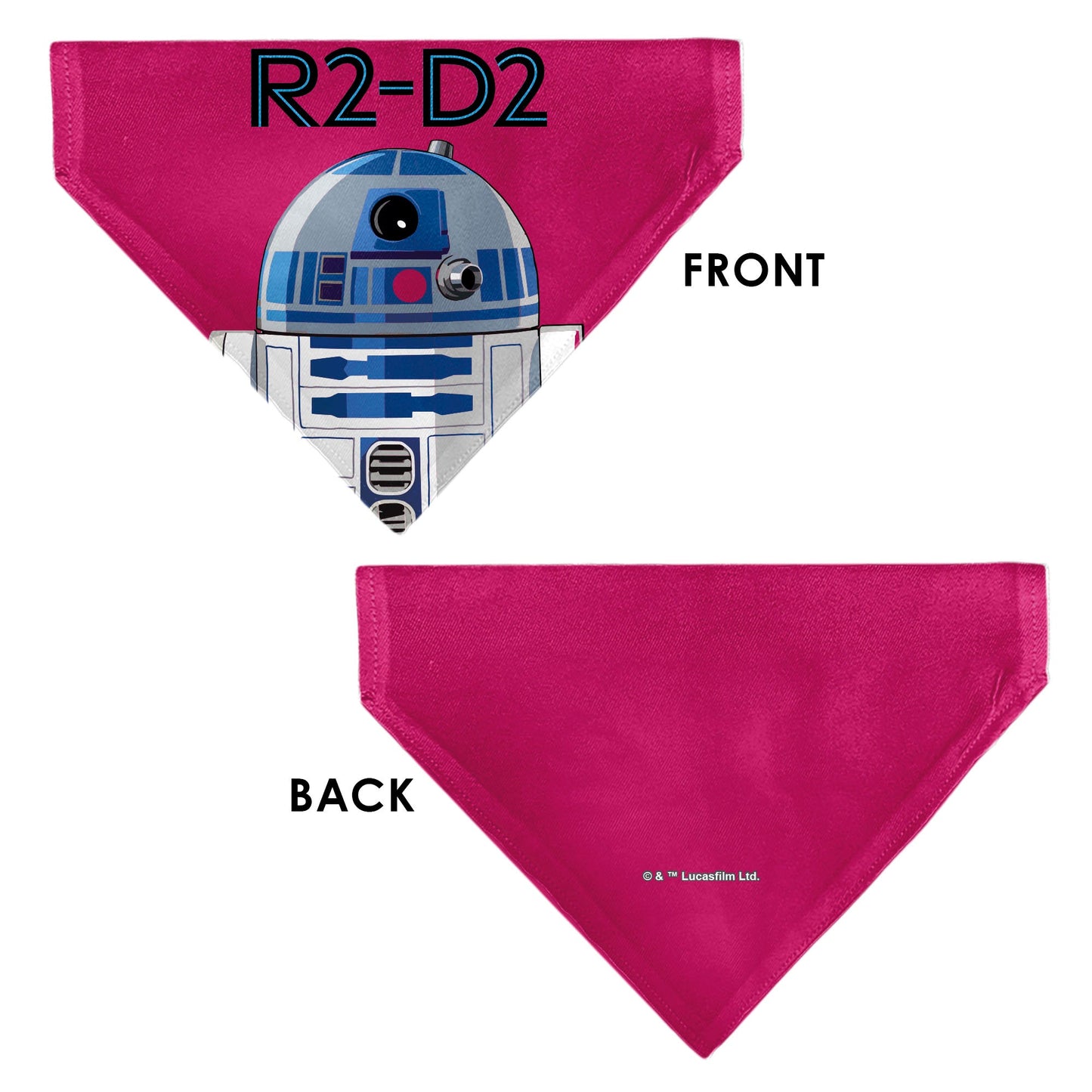 Pet Bandana - Star Wars R2-D2 Text and Pop Art Pose Red/Black/Blue