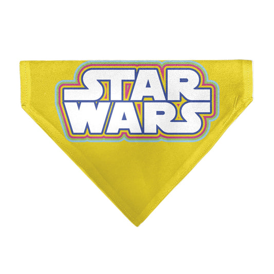 Pet Bandana - STAR WARS Title Logo Yellow/Multi Color/White