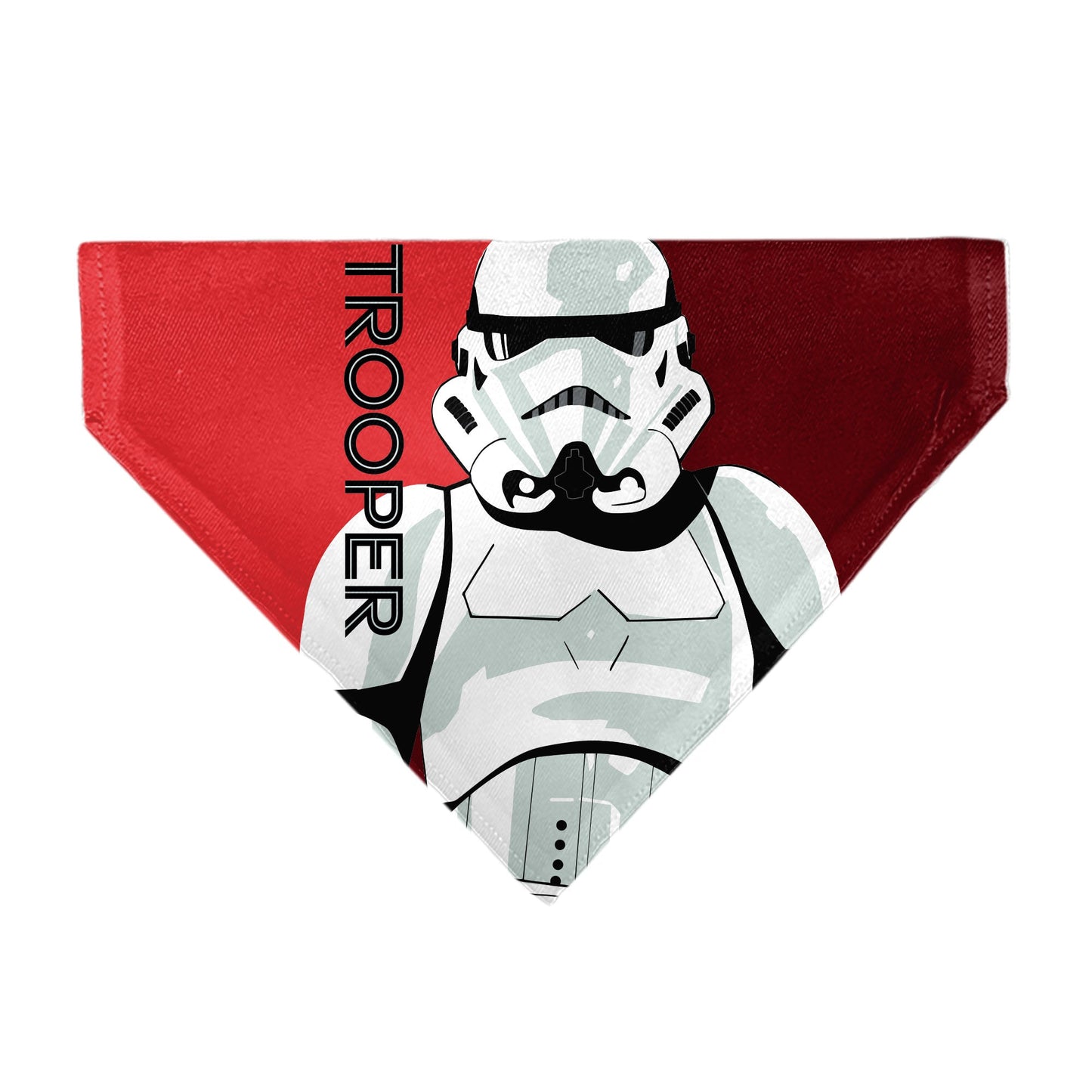 Pet Bandana - Star Wars TROOPER Text and Stormtrooper Pop Art Pose Reds/Black