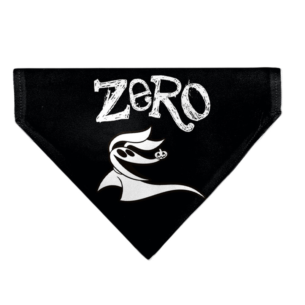 Pet Bandana - Nightmare Before Christmas ZERO Smiling Pose Black/White