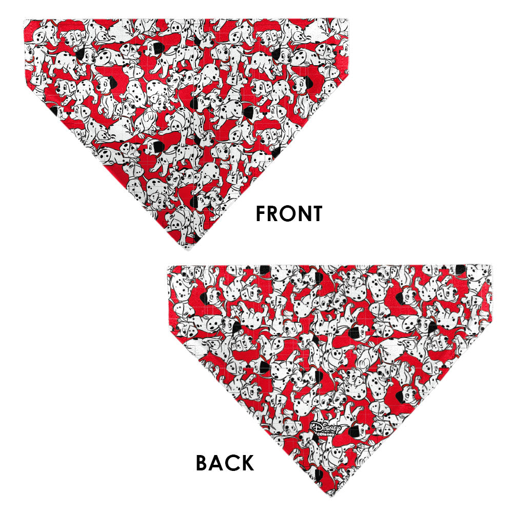 Pet Bandana - 101 Dalmatians Puppies Scattered Red