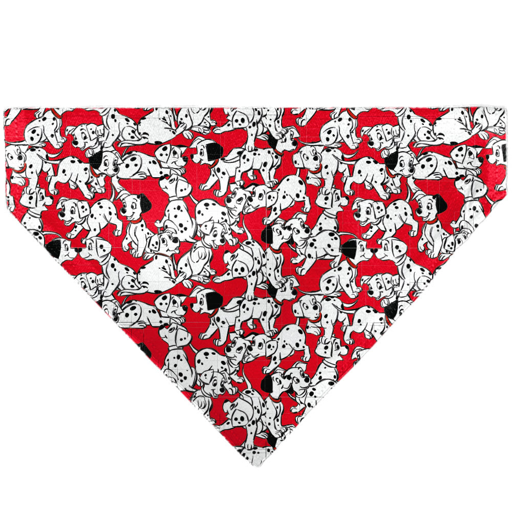 Pet Bandana - 101 Dalmatians Puppies Scattered Red