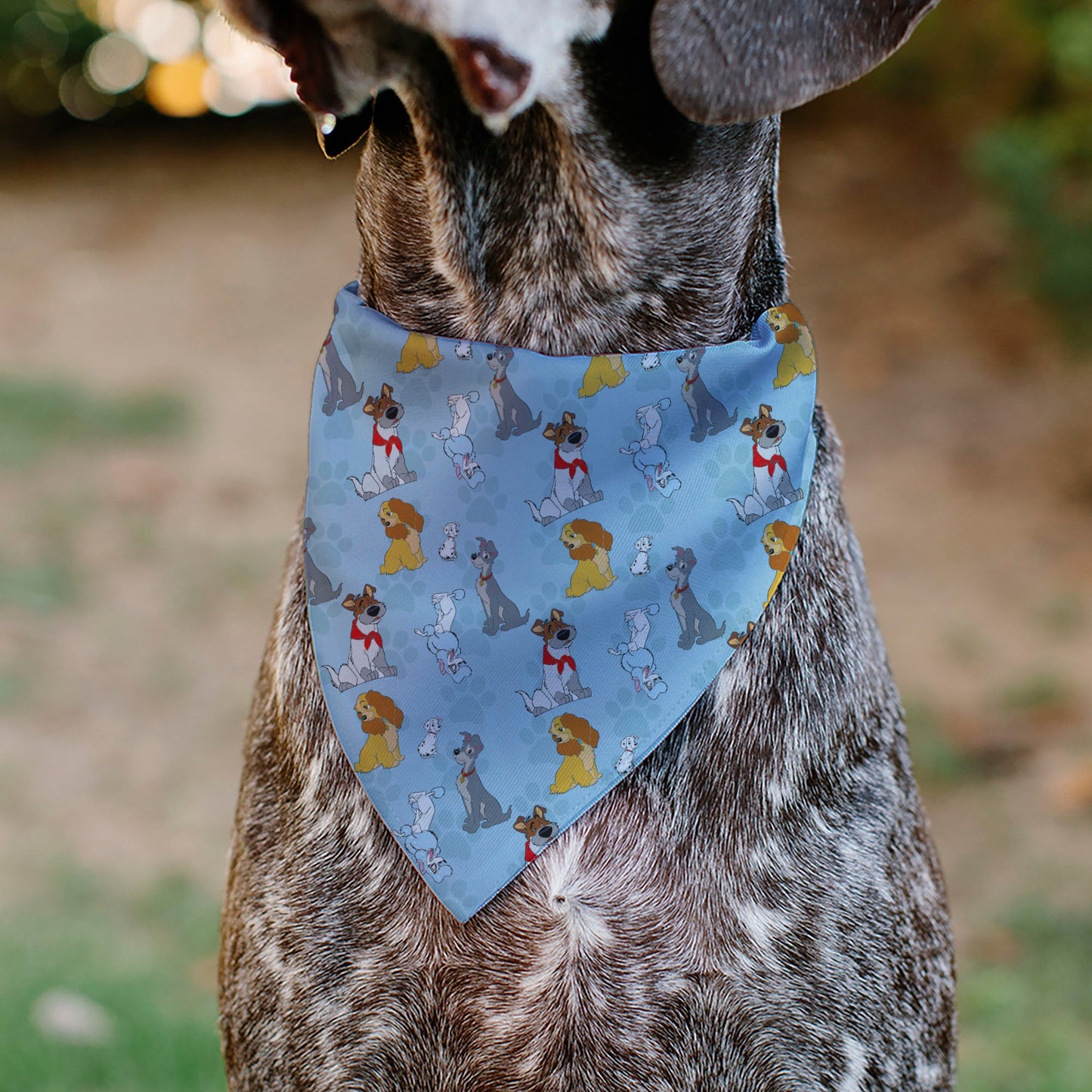 Pet Bandana - Disney Dogs 5-Dog Group Collage/Paws Blues