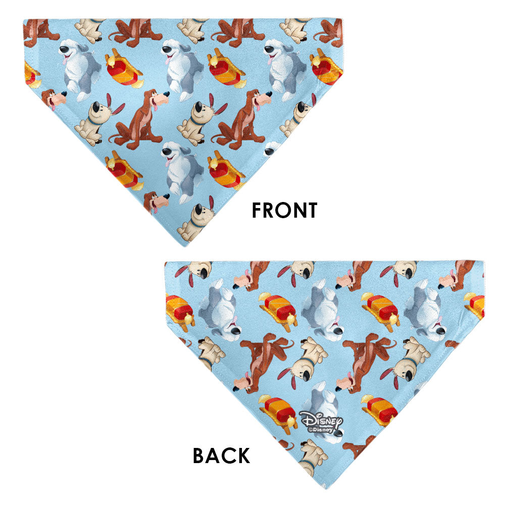 Pet Bandana - Disney Princess Dogs 4-Dog Group Collage/Paws Blues