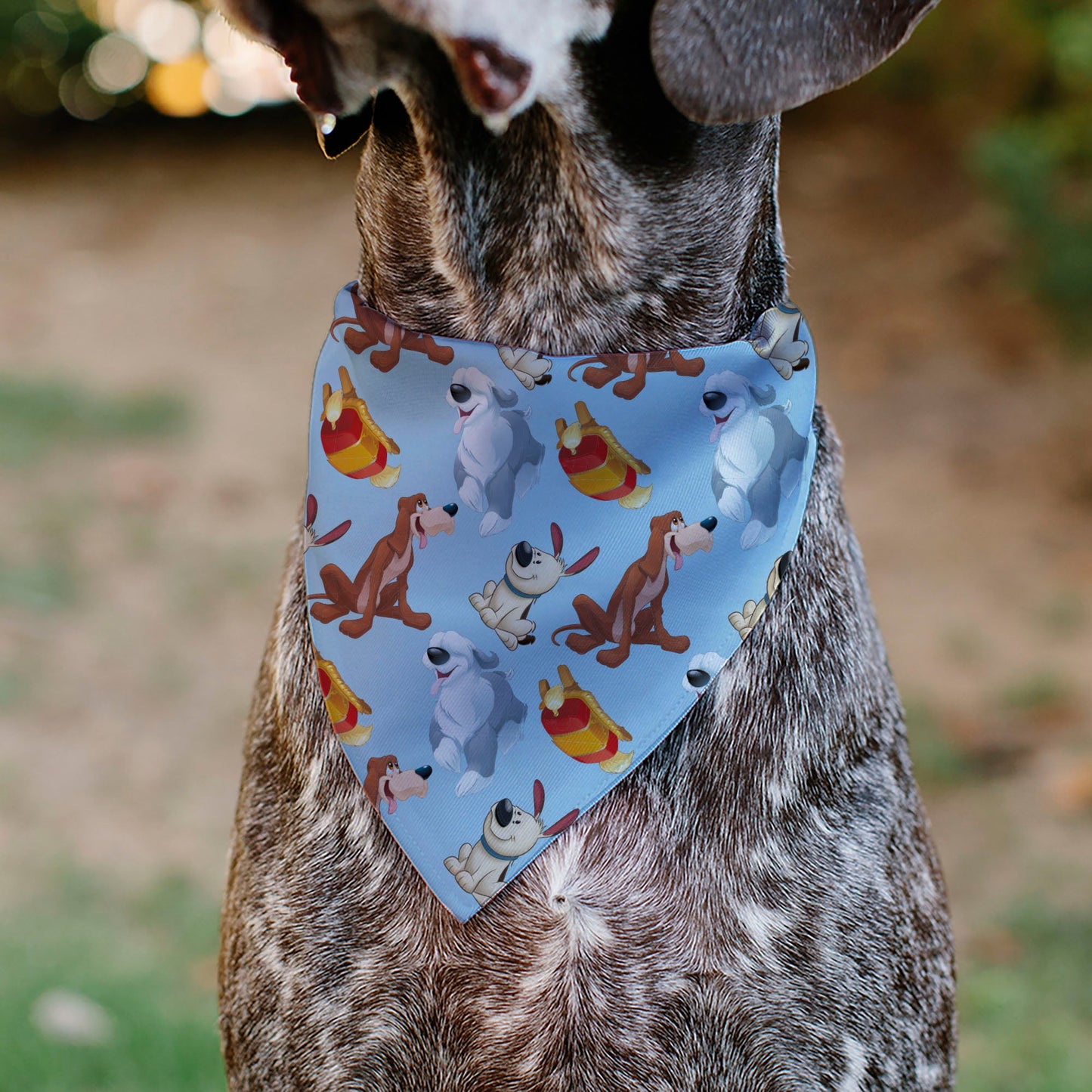 Pet Bandana - Disney Princess Dogs 4-Dog Group Collage/Paws Blues