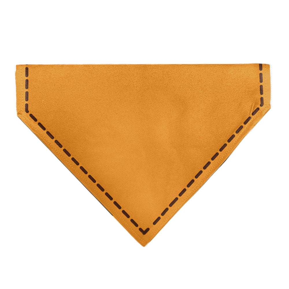 Pet Bandana - Up Dug SQUIRREL Pose and Wilderness Explorer Badge Orange