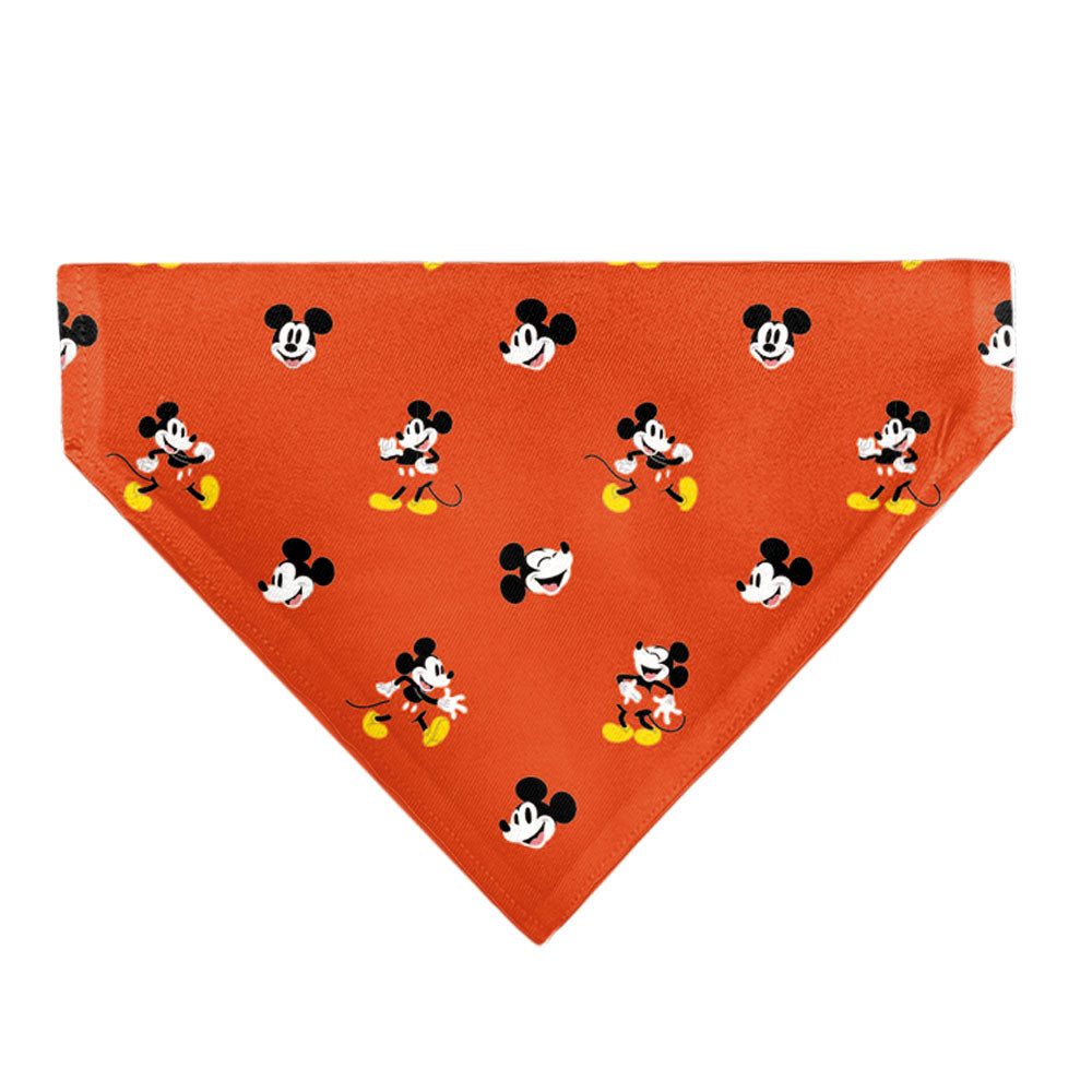 Pet Bandana - Mickey Mouse Poses and Expressions Scattered Red