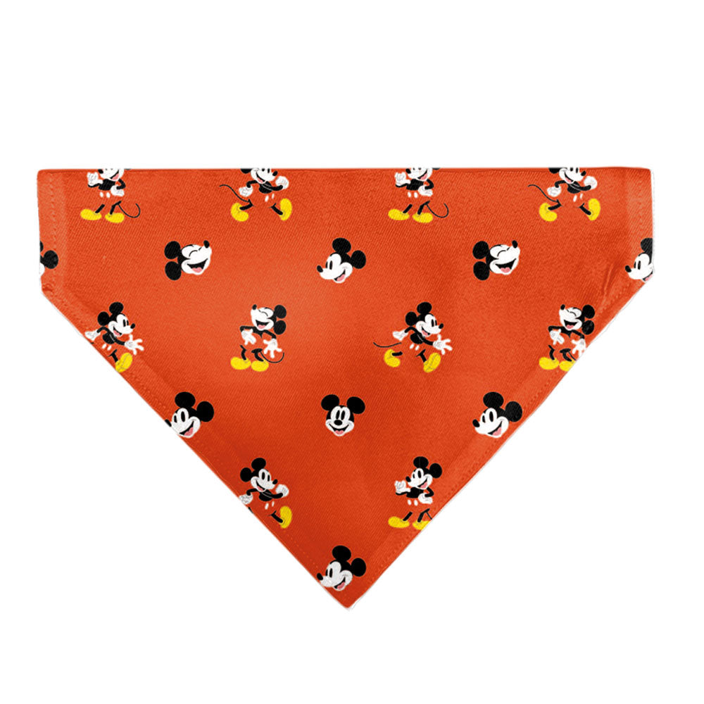 Pet Bandana - Mickey Mouse Poses and Expressions Scattered Red