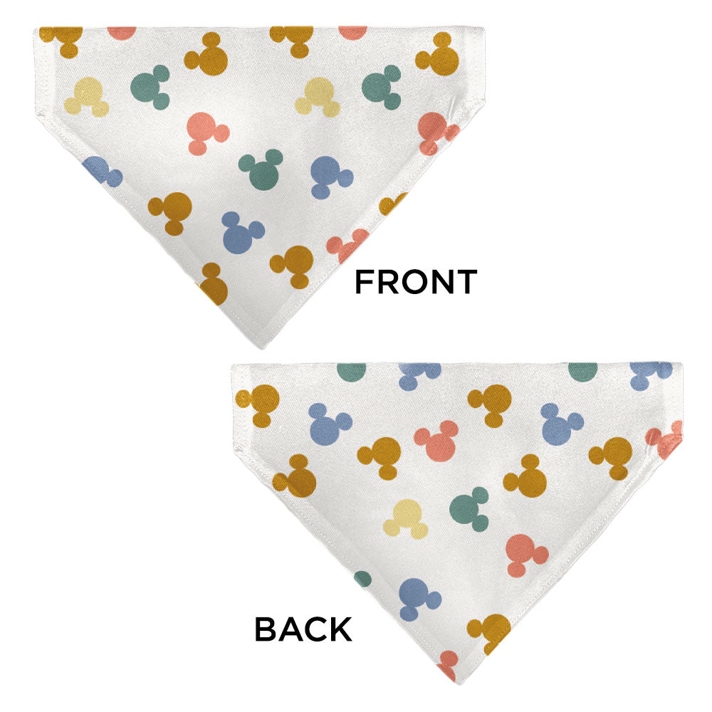 Pet Bandana - Mickey Mouse Ears Icon Scattered White