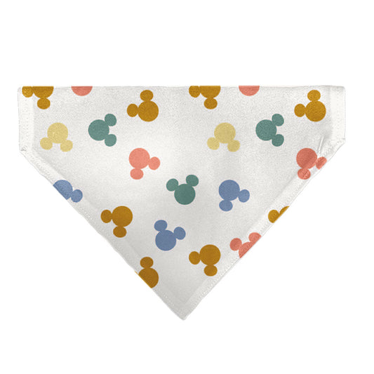 Pet Bandana - Mickey Mouse Ears Icon Scattered White