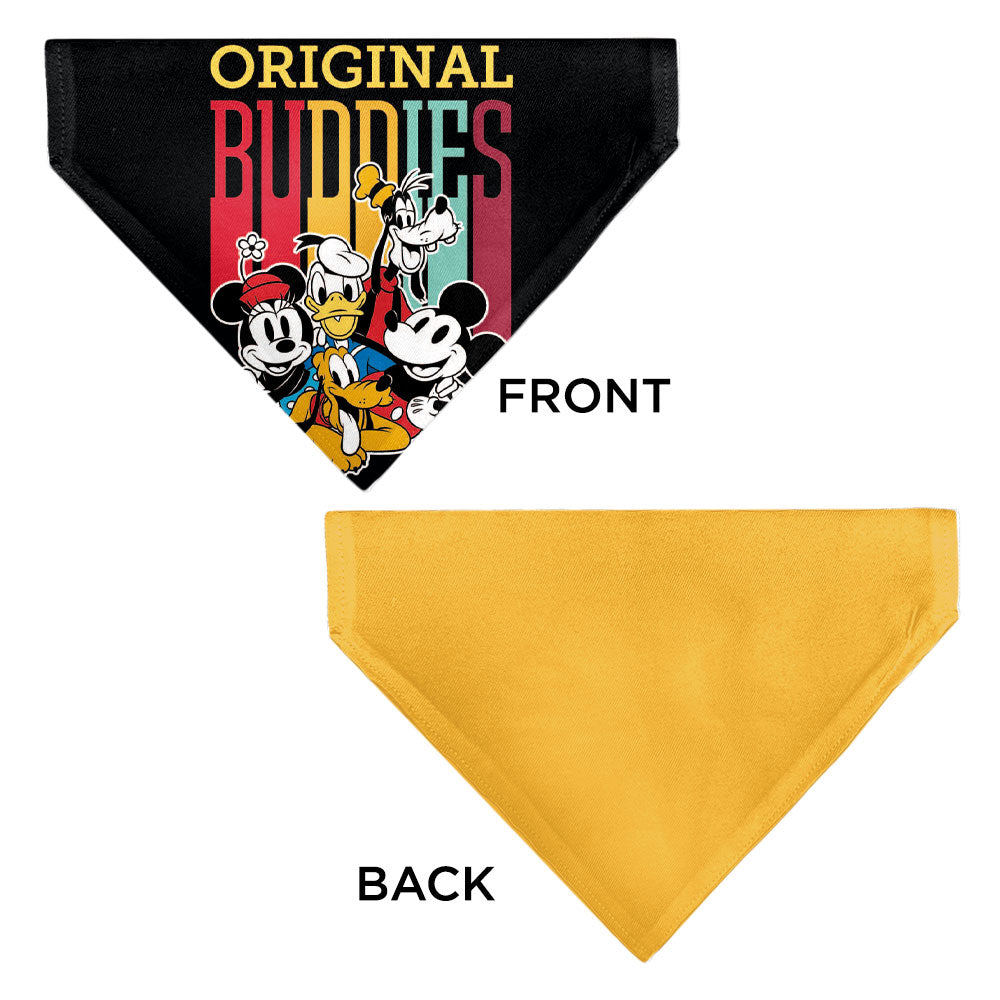 Pet Bandana - Disney Fab Five ORIGINAL BUDDIES Group Pose Black