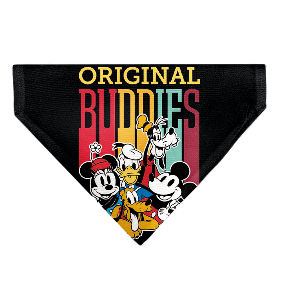 Pet Bandana - Disney Fab Five ORIGINAL BUDDIES Group Pose Black